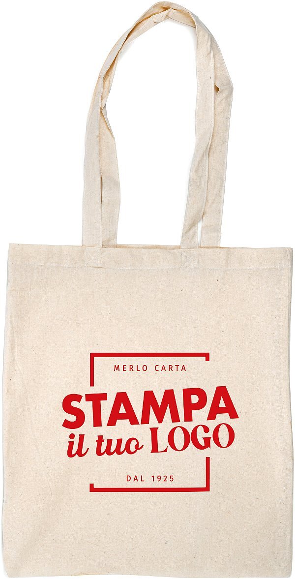 Shopper in Cotone 130gr Ecrù con Stampa Personalizzata
