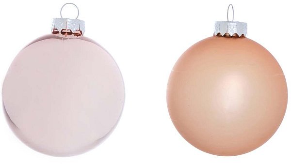 Sfere di Vetro Rosa Lucido e Satinato