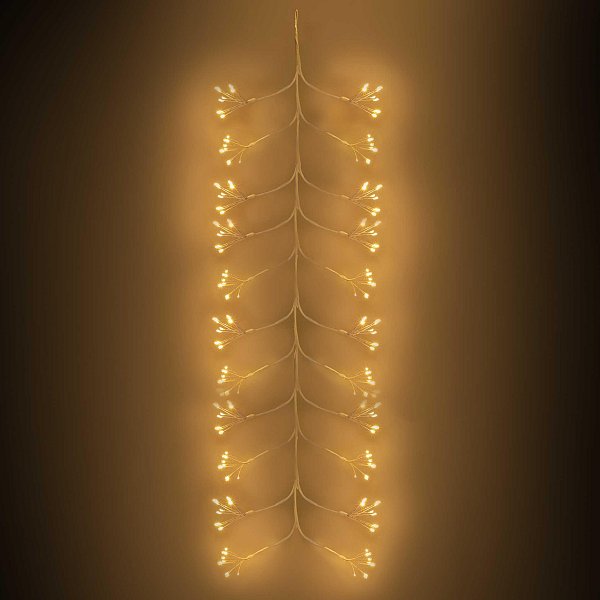 Tralcio Bianco con Led a Luce Calda Fissa (cavo di 5 metri)