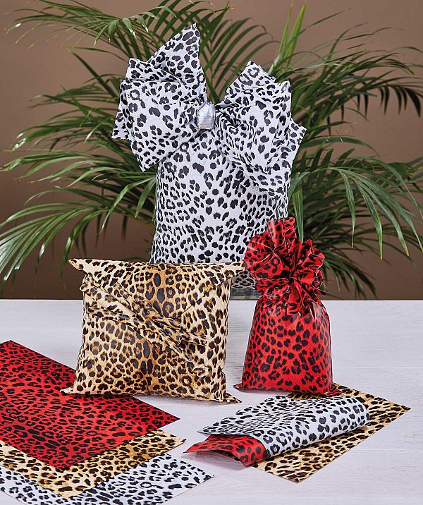Buste Regalo Perlate Leopard Assortite in 3 Colori