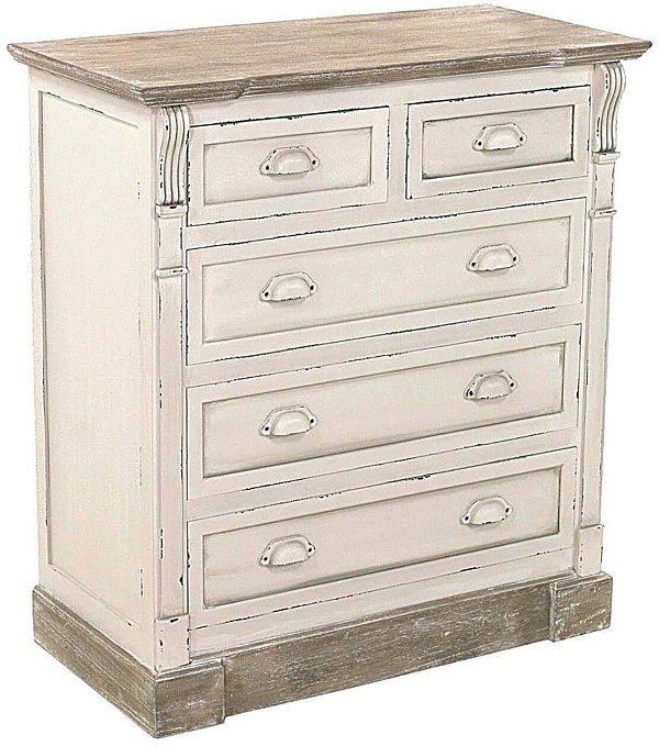 Mobile in Legno Provenza con 5 Cassetti