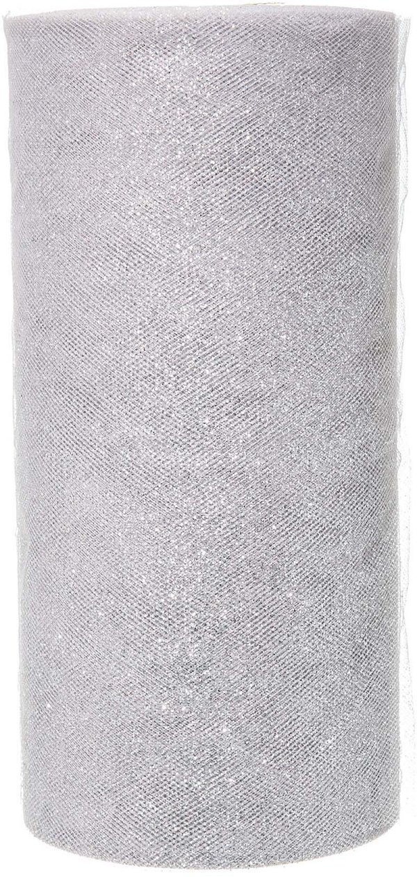 Bobina Tulle Sparkling Argento