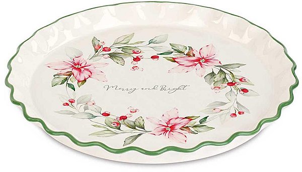 Vassoio Rotondo in Ceramica Merry & Bright (con scatola regalo)
