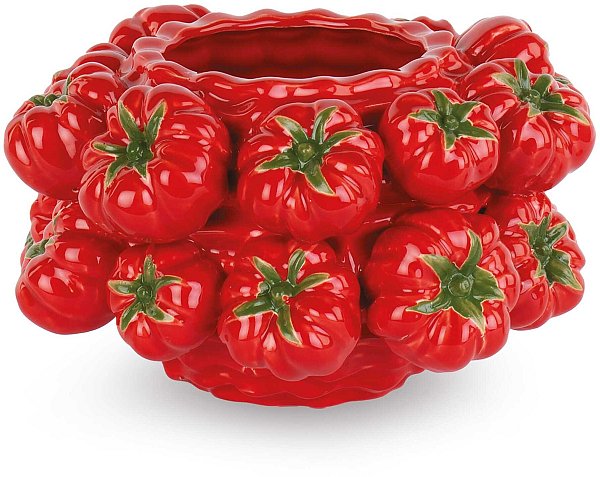 Vaso in Ceramica medio Pomodori Rosso Impermeabile