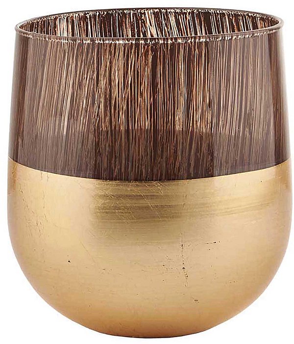 Vaso di Vetro Uau Marrone Dorato Tuia