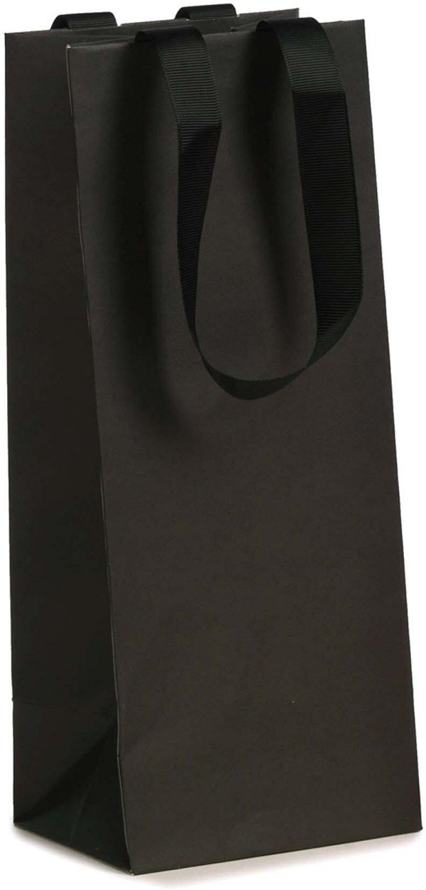 Shopper Carta Charme Portabottiglie con Maniglia in Grosgrain