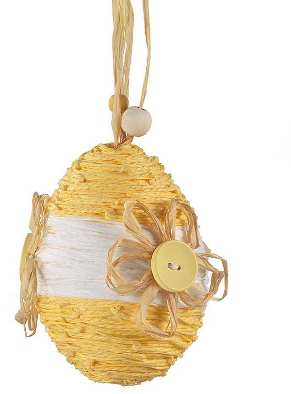 Decorazione Uovo in Carta Giallo