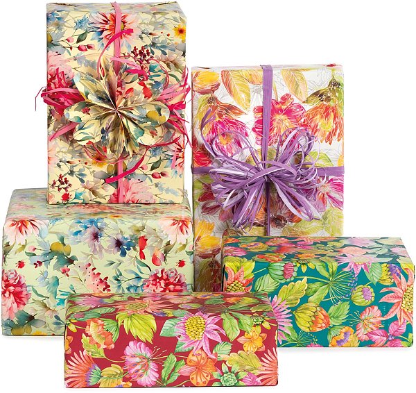 Carta Flowers Lux Assortita in 5 Disegni