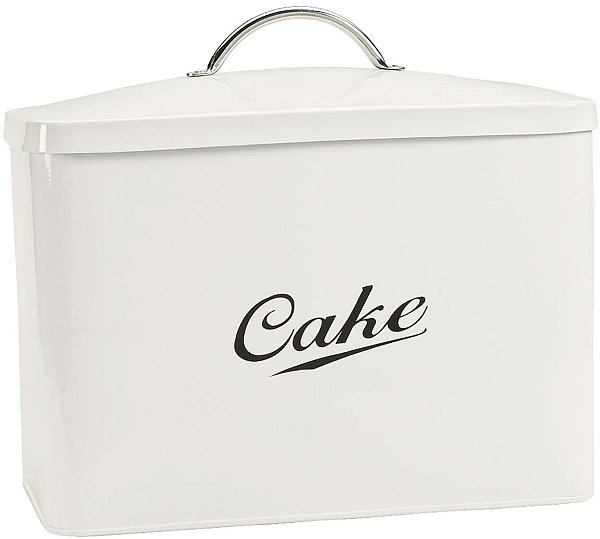 Scatola Cake in Metallo Bianco con Coperchio