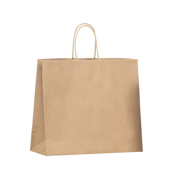Shopper Carta Lusso Avana con Maniglia in Cotone
