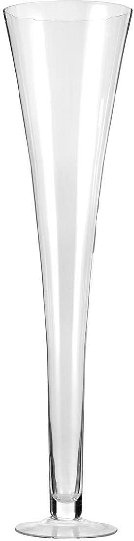 Vaso in Vetro Trasparente a Tromba
