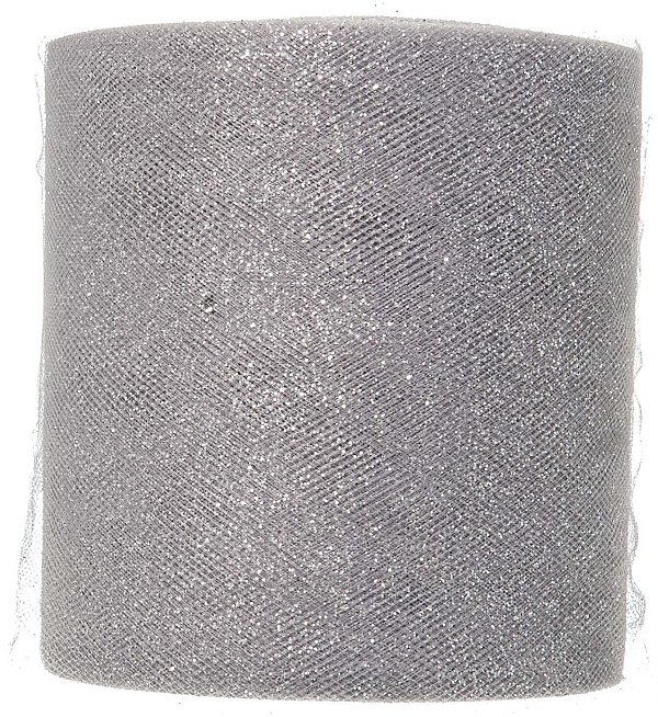 Bobina Tulle Sparkling Argento