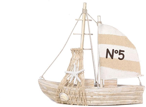 Barca in Legno Rete Righe Beige