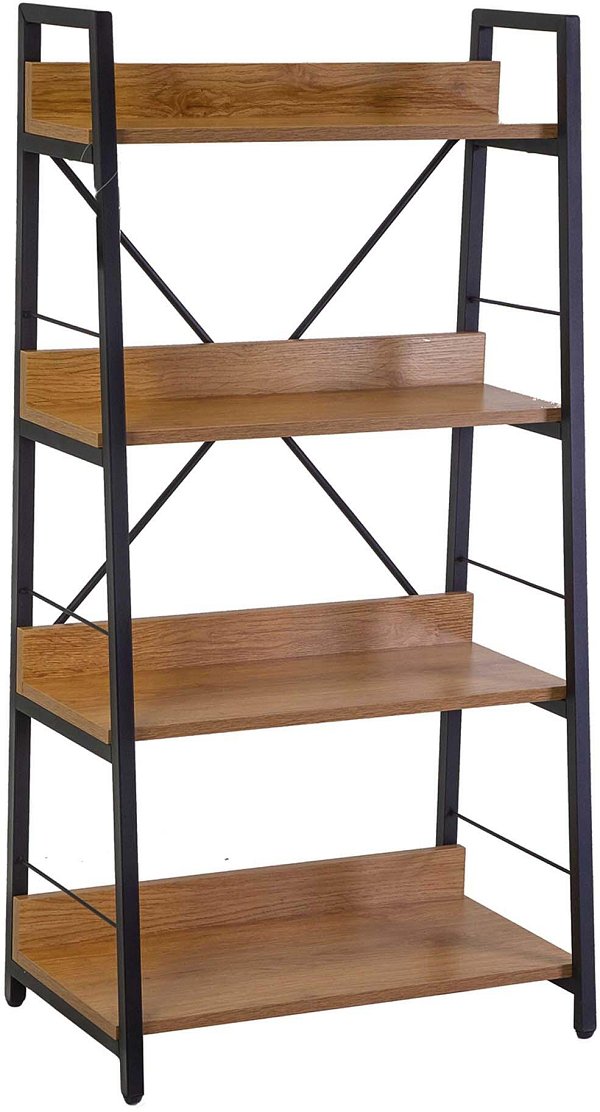 Scaffale Trapezio Achille in Legno e Ferro