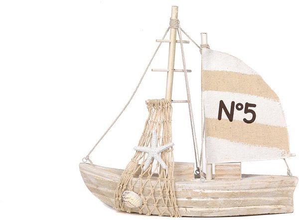 Barca in Legno Rete Righe Beige