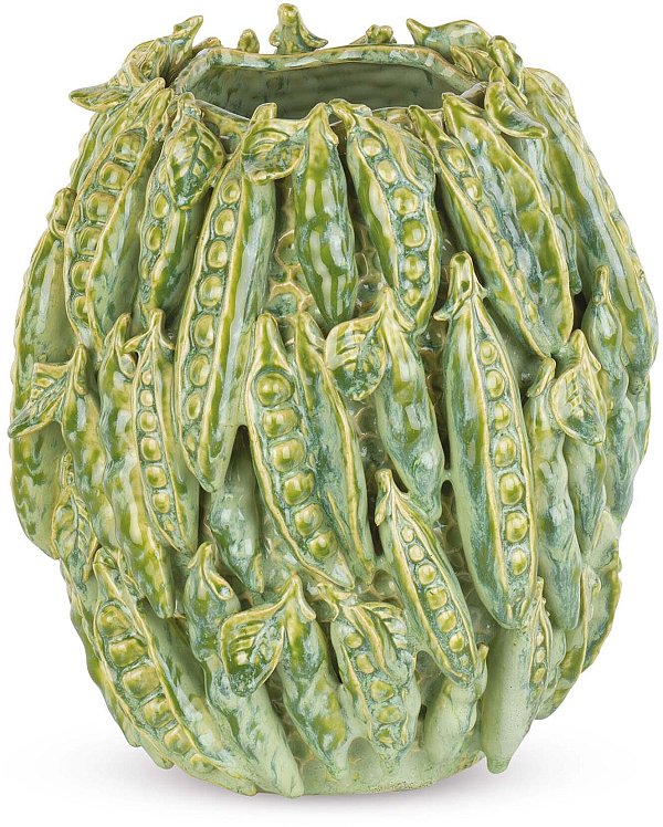 Vaso in Ceramica Beans Verde Impermeabile