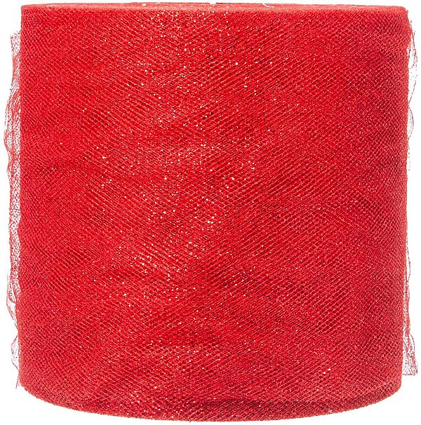 Bobina Tulle Sparkling Rosso