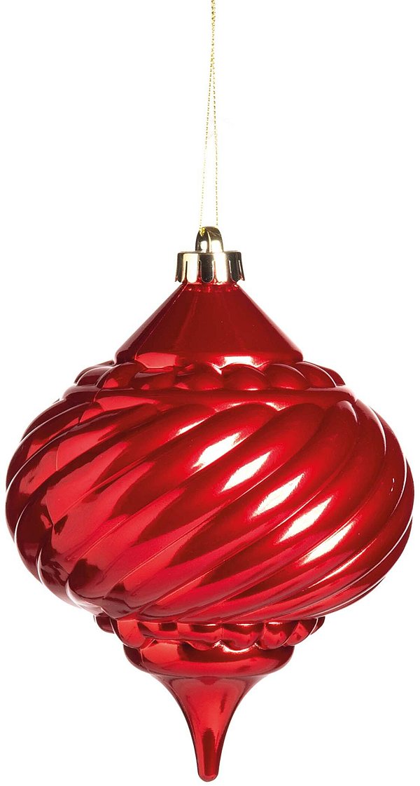 Ornamento in Plastica a Goccia Rosso