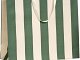 Shopper Carta Stripes Verde con Maniglia in Grosgrain